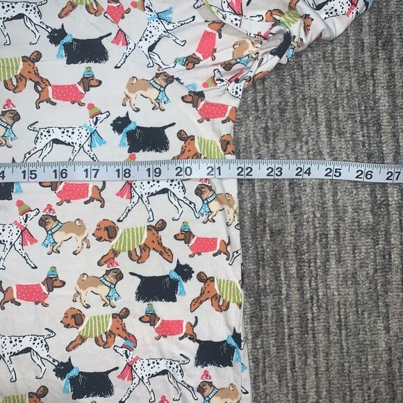 Sleepsense Women's Size Large White Dog Printed Long‎ Sleeve Sleep Shirt Top - Picture 3 of 5